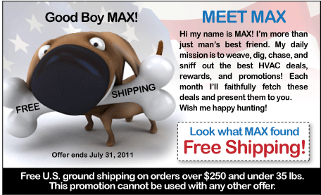 Meet MAX - Free shipping in July - Thanks MAX!